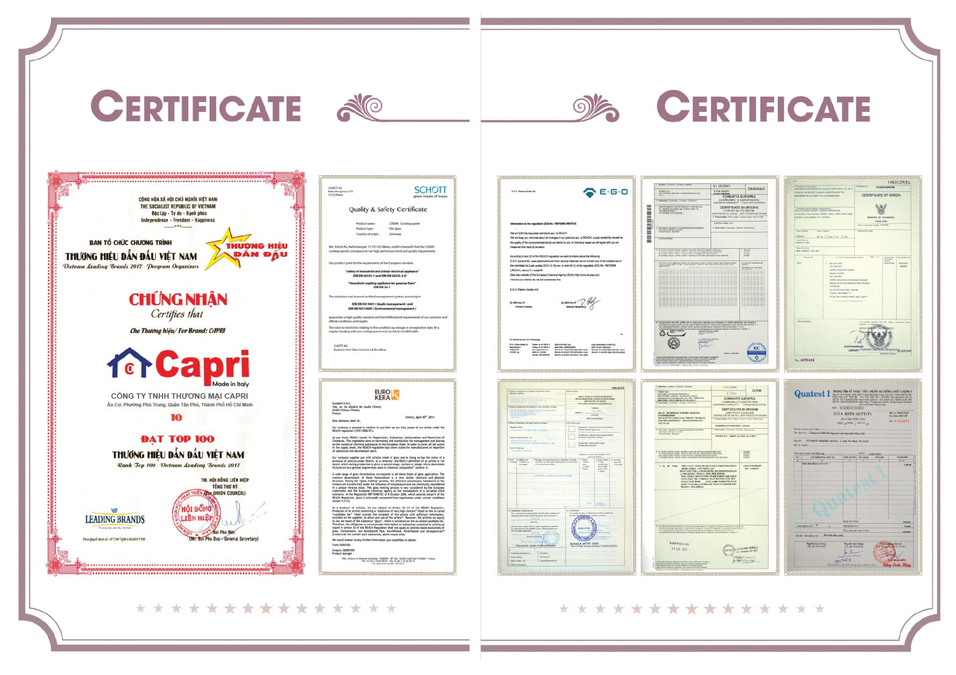 Capri Viet Nam - Thiết bị nhà bếp nhập khẩu