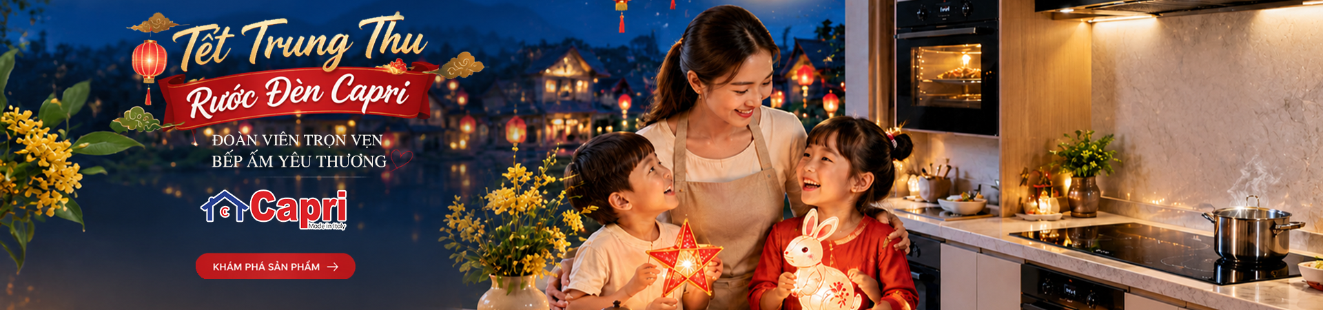 Banner Capri Việt Nam Trung Thu Tết Đoàn Viên